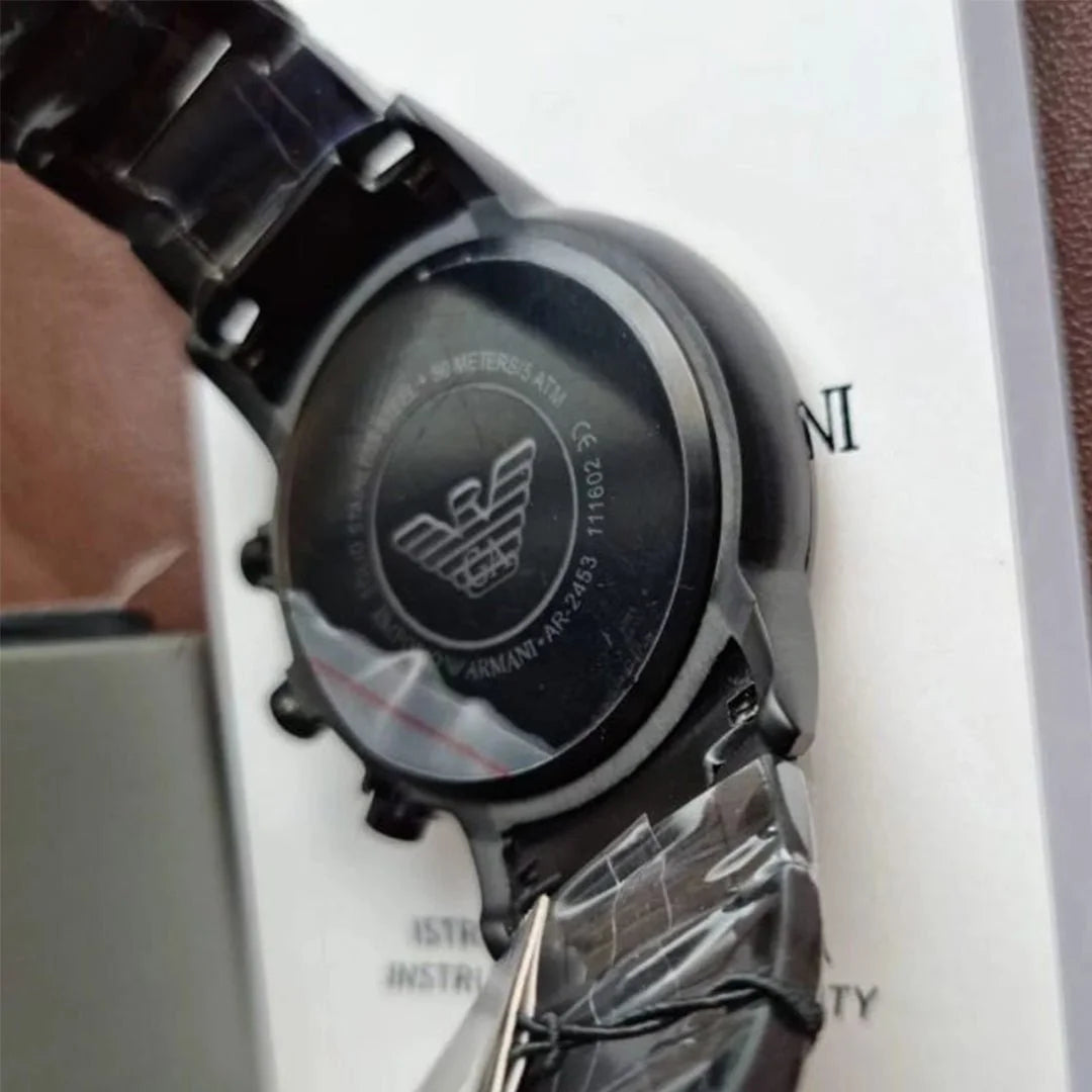 The Armani AR2453 Black Metal Watch